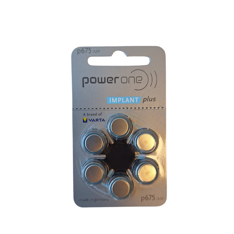 Power One 675 implantų klausos baterijos kochleariniam aparatui 6 vnt