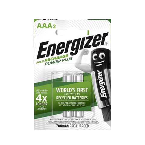Energizer Power Plus AAA įkraunamos baterijos 700mAh, 2 vnt. NiMH