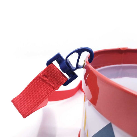 Svoora skardinis būgnelis vaikams su lazdelėmis ir dirželiu, 3+