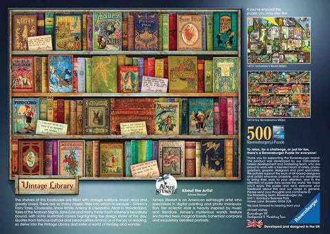 Ravensburger dėlionė „Vintažinė biblioteka“, 500 det.
