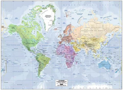 Ravensburger dėlionė „Pasaulio žemėlapis“, 500 det.
