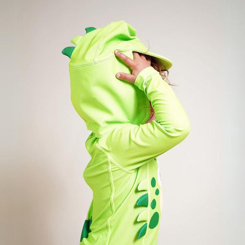 Vaikiškas maudymosi kostiumėlis „Dinozauras“ su kepure, UPF50+, 2–3 m. – My Carry Potty