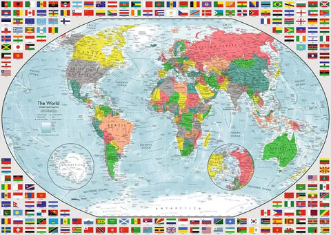 Ravensburger dėlionė „Žemės portretas. Pasaulio žemėlapis“, 1000 det.