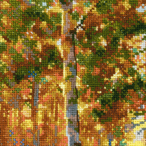 Siuvinėjimo kryželiu rinkinys „Briedis žiemos miške“, 40x28 cm
