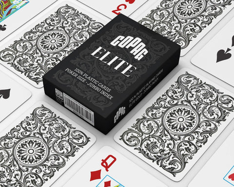 1546 Elite Poker size - Jumbo index žaidimo kortos (juodos) CopagHOBI.LT 🇱🇹