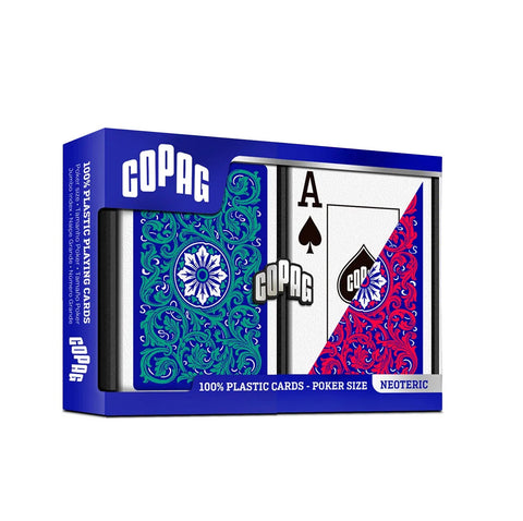 Copag: 1546 Neoteric Poker size Jumbo index žaidimo kortos dviguba kaladė (raudona ir žalia) Copag - HOBI.LT 🇱🇹