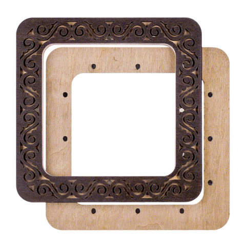 Magnetinis medinis siuvinėjimo lankelis 10×10 cm, plokštiems paviršiams