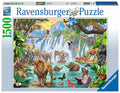 Ravensburger dėlionė „Safario gyvūnai prie krioklio“, 1500 det.