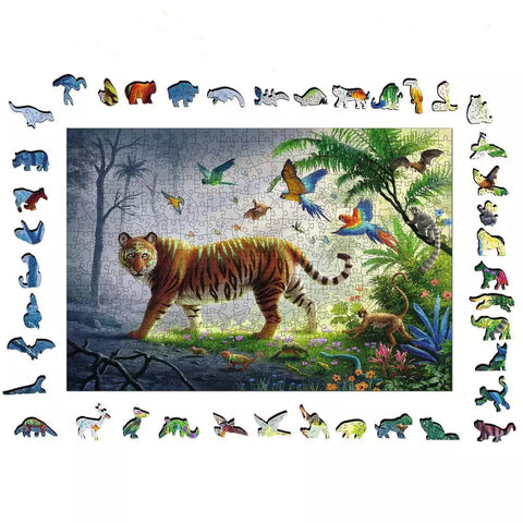 Ravensburger medinė dėlionė „Tigras“, 500 det.