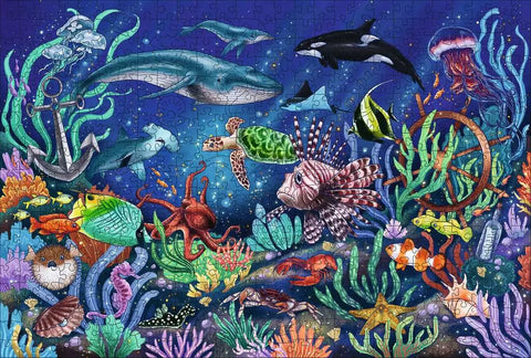 Ravensburger medinė dėlionė „Po vandeniu“, 500 det.