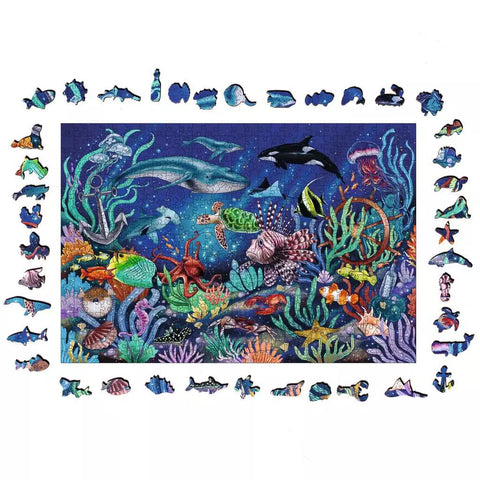 Ravensburger medinė dėlionė „Po vandeniu“, 500 det.