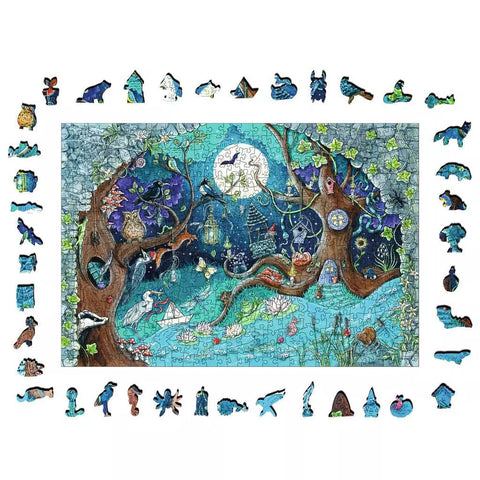 Ravensburger medinė dėlionė „Fantastinis miškas“, 500 det.