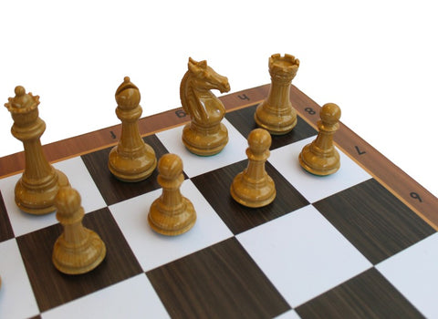 PVC PREMIUM šachmatų rinkinys 51 x 51 cm. balta - ruda