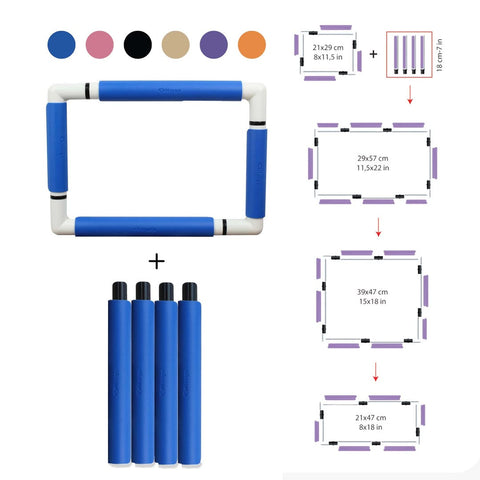 Siuvinėjimo rėmo prailginimas Nurge Clips 18 cm, mėlynas
