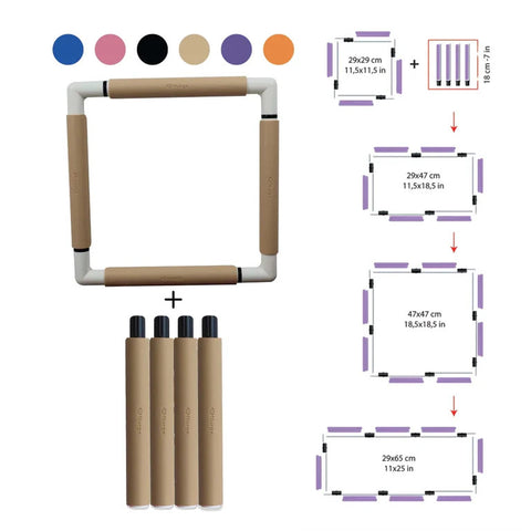 Nurge Clips rėmo prailginimas 18 cm, smėlinės spalvos