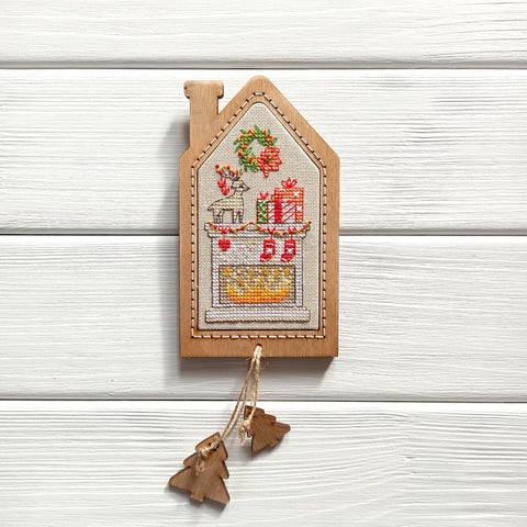 NeoCraft Siuvinėjimo kryželiu rinkinys Cozy Corner su mediniu rėmeliu 6x10 cm