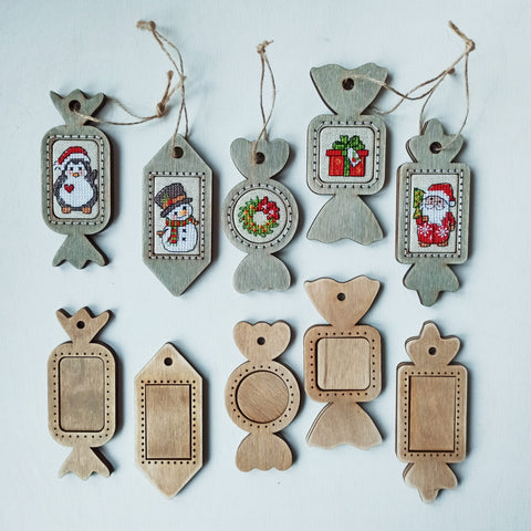 NeoCraft medinis rėmelis siuvinėjimui kryželiu 3x5 cm (tik rėmelis)