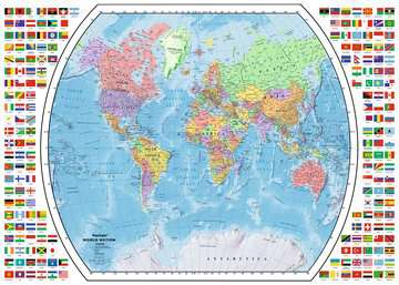 Ravensburger dėlionė „Politinis pasaulio žemėlapis“, 1000 det.