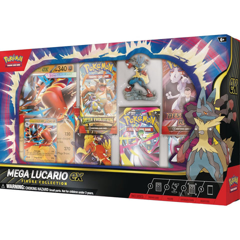Pokemon Mega Lucario EX figūrėlės ir kortų kolekcinis rinkinys