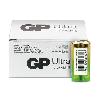 GP Ultra AAA LR03 šarminės baterijos, 40 vnt.