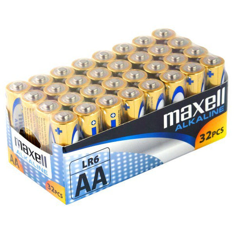 Maxell AA šarminės baterijos 1.5V, rinkinys 32 vnt.