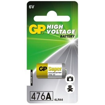 GP 4LR44 476A 6V šarminė baterija fotoaparatams, žaislams, signalizacijai
