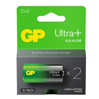 GP Ultra C LR14 1.5V šarminės baterijos, 2 vnt.