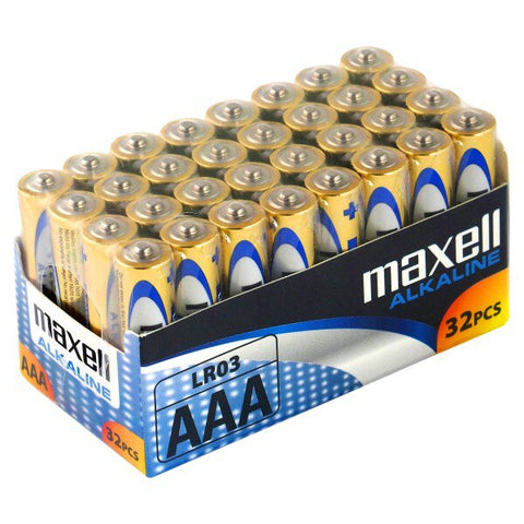 Maxell AAA LR03 šarminės baterijos, rinkinys 32 vnt.