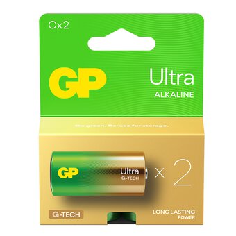 GP Ultra šarminės C LR14 baterijos 1.5V, 2 vnt.