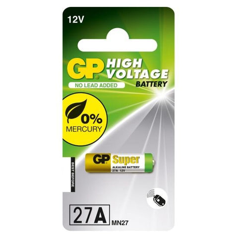 GP 27A 12V šarminė baterija nuotolinio valdymo pultams