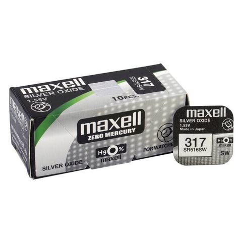 Maxell sidabro oksido laikrodžių baterijos, 10 vnt. rinkinys