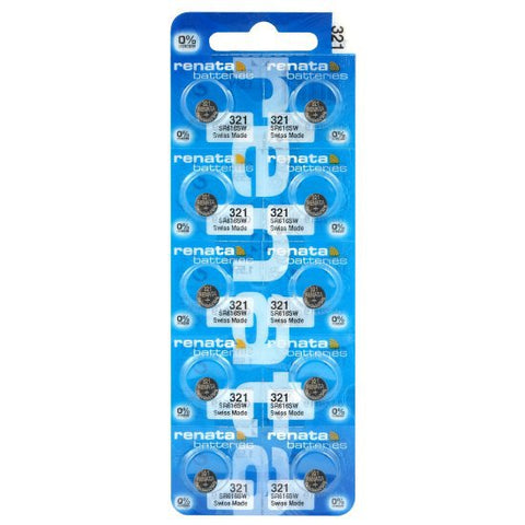 Renata 321 SR616SW sidabro oksido baterijos laikrodžiams 10 vnt