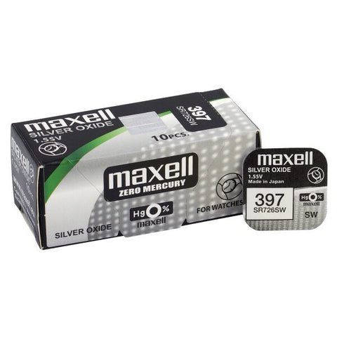 Maxell SR726SW sidabro oksido laikrodžių baterijos 10 vnt.
