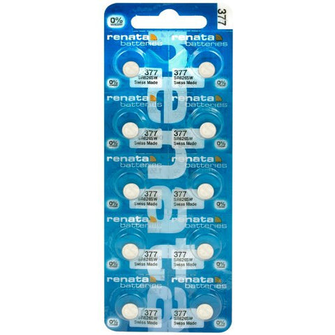 Renata 377 SR626SW sidabro oksido laikrodžių baterijos 10 vnt.