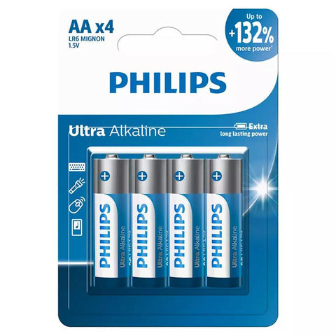 Philips Ultra LR6 AA šarminės baterijos, 4 vnt.