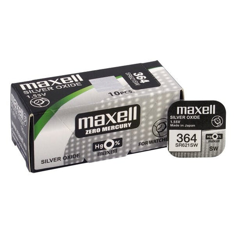 Maxell 364 SR621SW sidabro oksido laikrodžių baterijos 10 vnt.