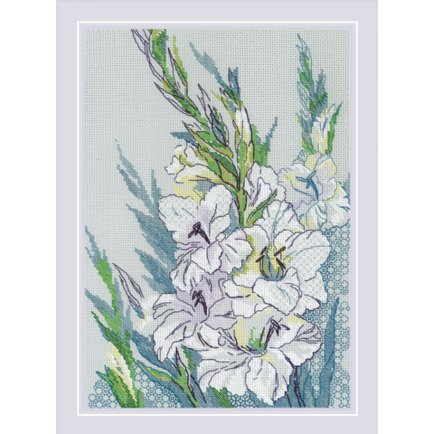 White Gladioli. Siuvinėjimo rinkinys iš RIOLIS Nr.: 2297