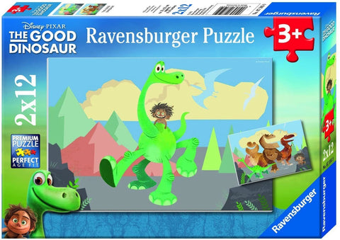 2 x 12 Puzzles: Arlo Dinosaur - RAVENSBURGER dėlionėHOBI.LT 🇱🇹