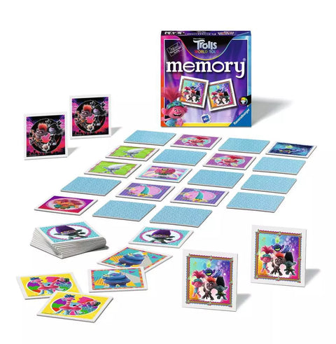 Ravensburger atminties žaidimas „Trolls mini memory®“, 2–8 žaid., nuo 4 m.