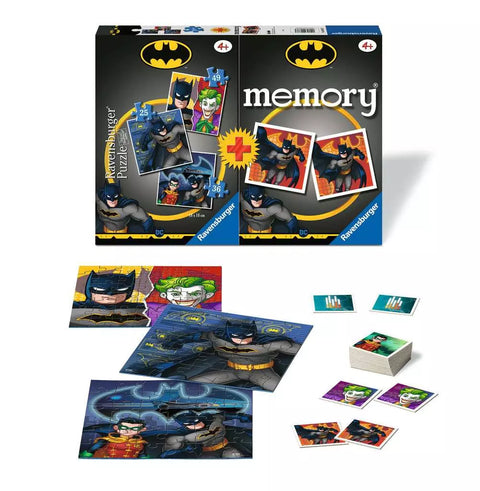 Ravensburger 3 dėlionės + memory® „Betmenas“, nuo 4 m.