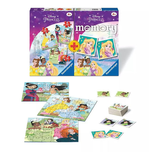 Ravensburger 3 dėlionės + memory® „Disney princesės“, nuo 4 m.