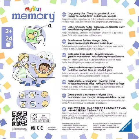 Ravensburger atminties žaidimas „My first memory® Favorite Things“, nuo 2,5 m.