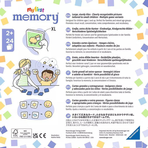 Ravensburger atminties žaidimas „My first memory® Vehicles“, nuo 2,5 m.