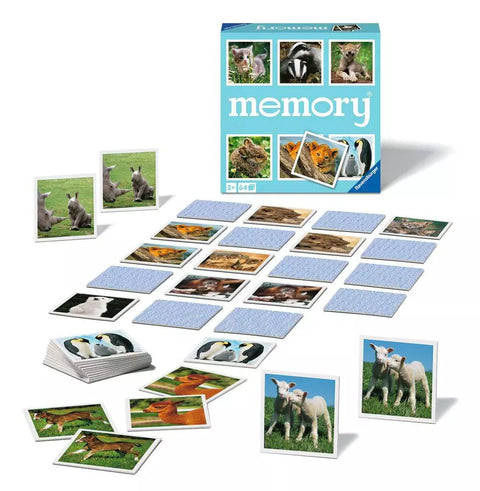 Ravensburger atminties žaidimas „Animal Babies memory®“, 2–8 žaid., nuo 4 m.