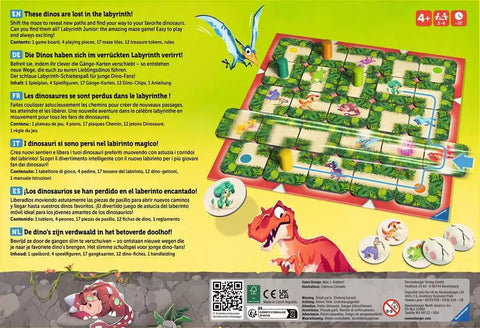 Ravensburger stalo žaidimas „Dino Junior Labyrinth“, 2–4 žaid., nuo 4 m.