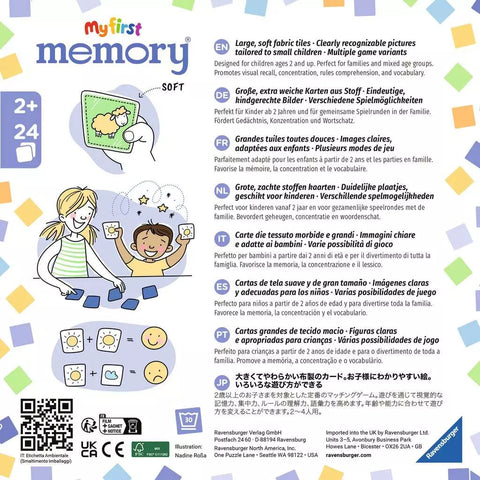 Ravensburger atminties žaidimas „My first memory® minkštas“, nuo 2,5 m.