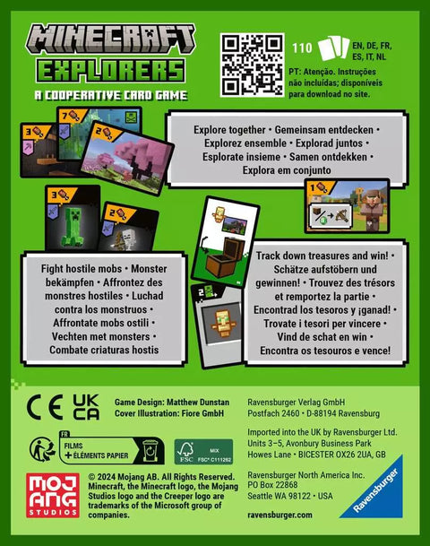 Ravensburger žaidimas „Minecraft Explorers“, nuo 8 m. (instrukcija anglų k.)
