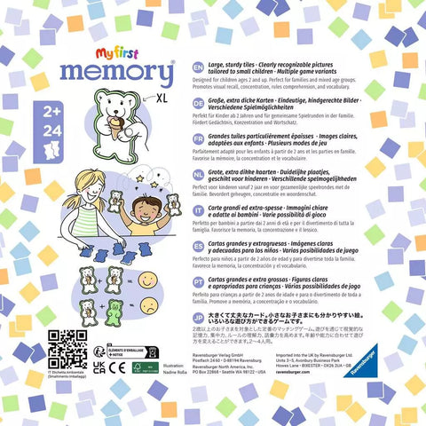 Ravensburger atminties žaidimas „My first memory® Teddys“, 2–4 žaid., nuo 2,5 m.
