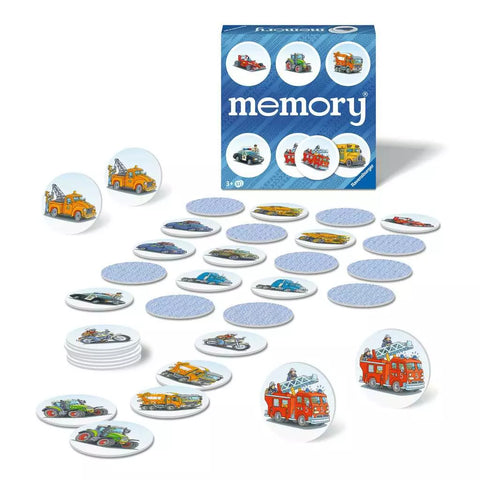Ravensburger atminties žaidimas „Vehicles memory®“, 2–4 žaid., nuo 2,5 m.