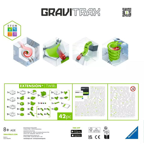 Ravensburger GraviTrax priedų rinkinys „Twirl“, 42 det., nuo 8 m.